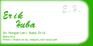 erik huba business card